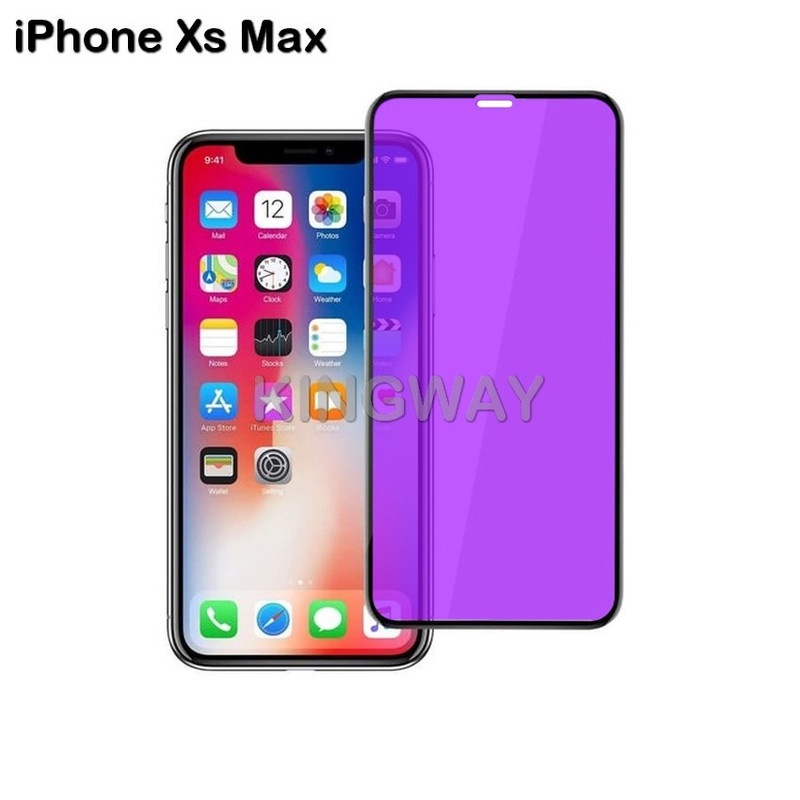 Tempered Glass Blue Light Full Lem iPhone Xs Max Anti Radiasi Screen Protector Premium