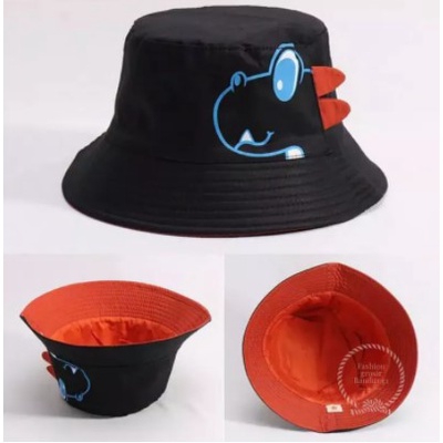 HARGA PROMO TOPI BUCKET ANAK KARAKTER DINO - TOPI ANAK DINOSAURUS MODEL BUKET ANAK TERBARU