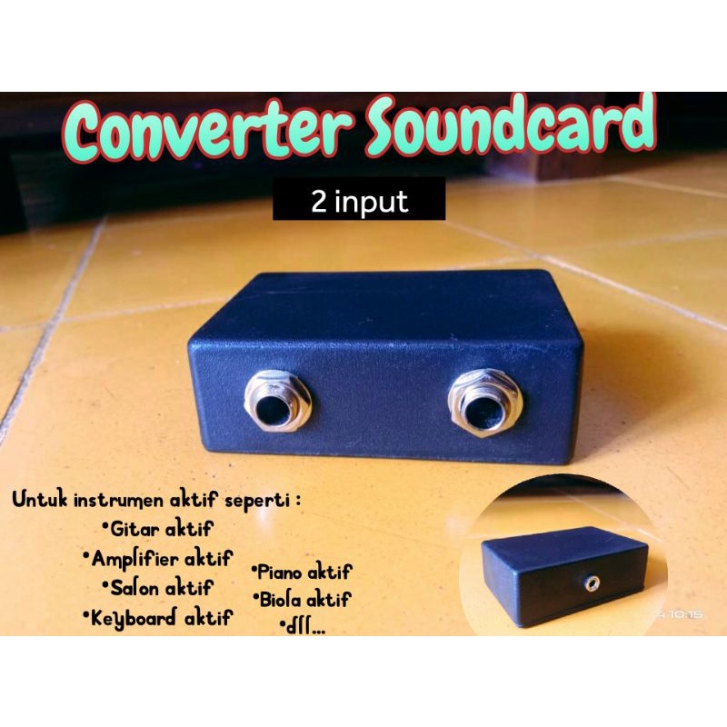 Converter soundcard v8 2 input (Instrumen aktif)