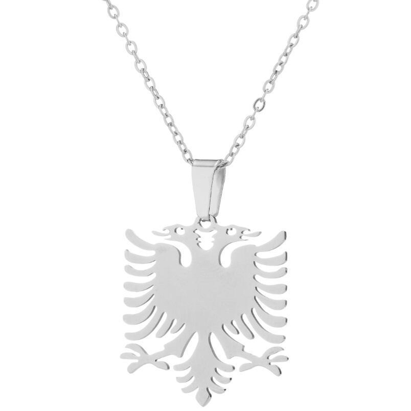 Kalung Bahan stainless steel Desain Elang Albanian Gaya retro Eropa Amerika