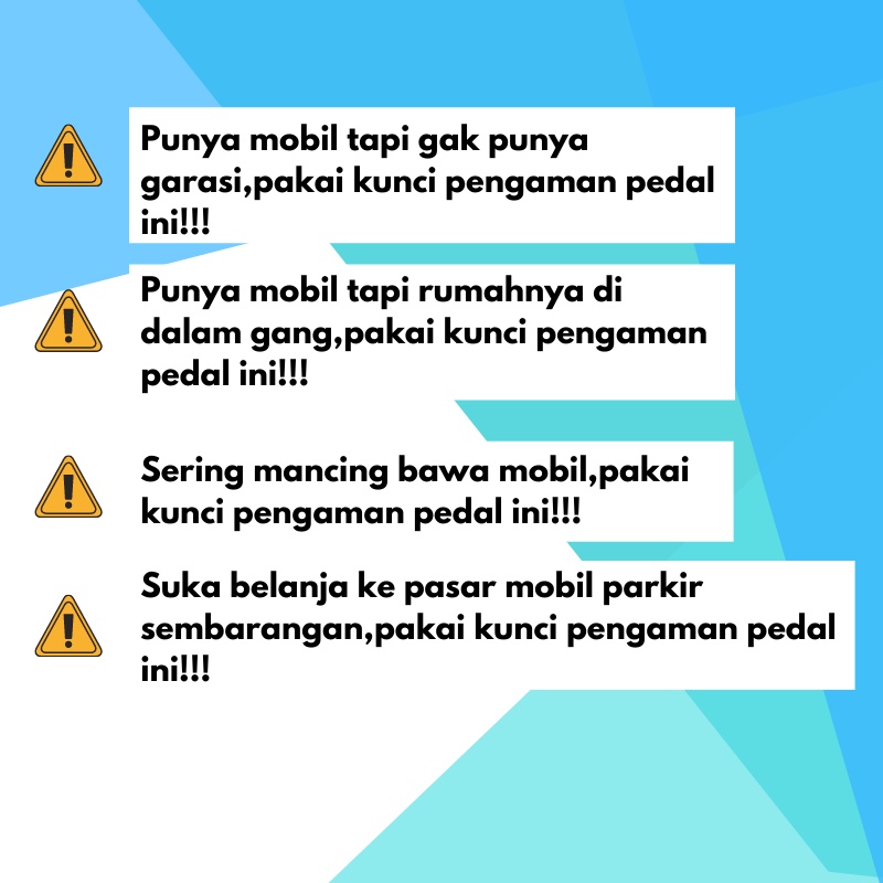 Kunci Pedal Pengunci Kopling kunci Gembok Kopling mobil Pengaman Mobil Pedal Kopling Anti Maling Kunci Ganda Mobil Pengaman