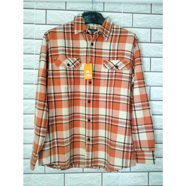 Kemeja baju flannel laki laki Flanel DEWASA Quiksilver Original