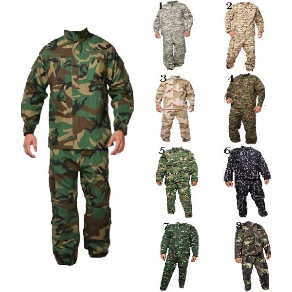 UNIX  Seragam Jaket Loreng Army - Celana PDL Loreng Army  100% Keren