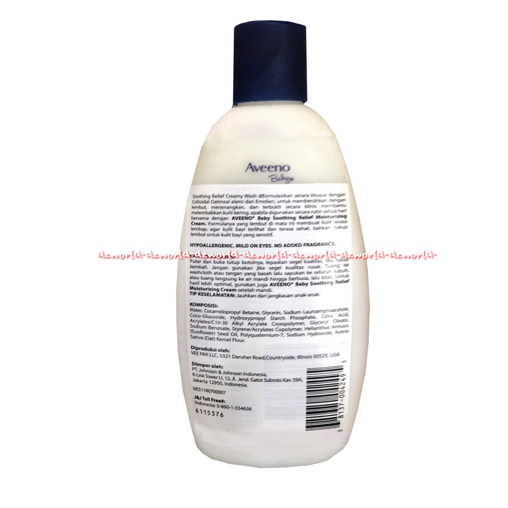 Aveeno Baby Soothing Relief Creamy Wash Oatmeal 236ml Sabun Mandi Aveno Bayi Lembut di Kulit