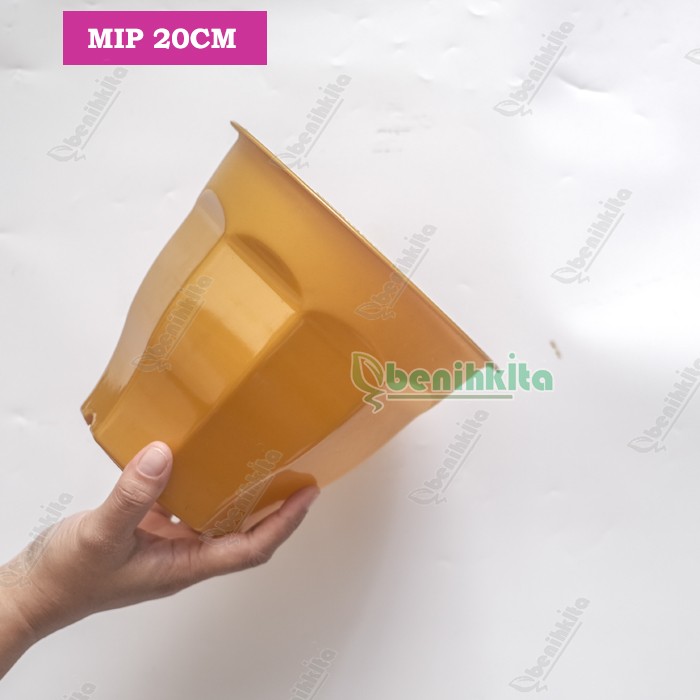 Pot Tanaman-Bunga Tinggi Warna Gold 20cm (MIP)