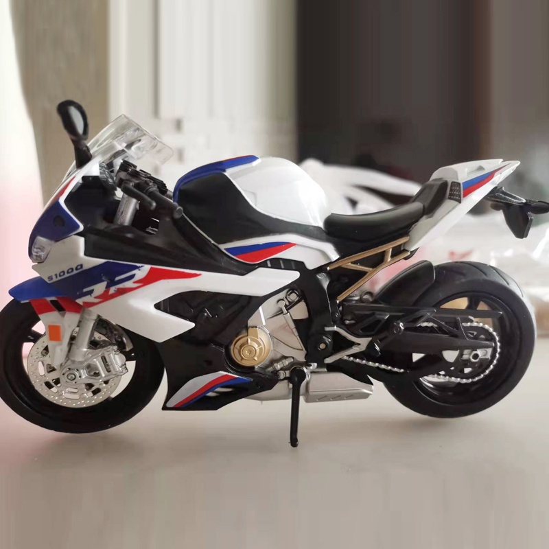 Miniatur Diecast Motor KALWASAKI H2R BMW S1000RR Skala 1 / 12 Bahan Alloy Untuk Koleksi