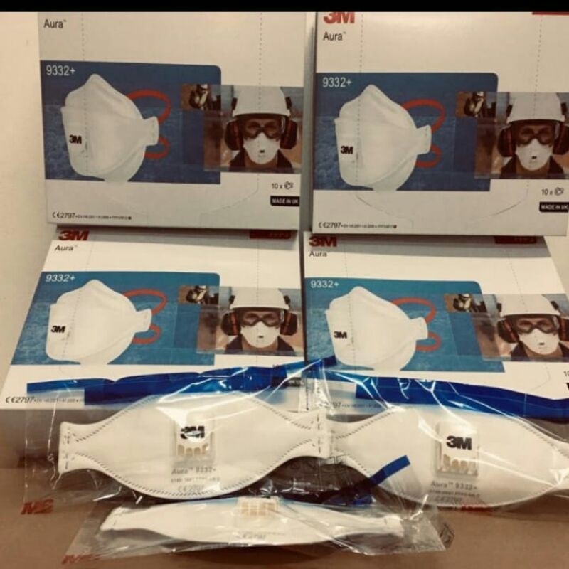 Masker 3M 9332+ Masker 3M FFP3/Masker Respirator - Aura