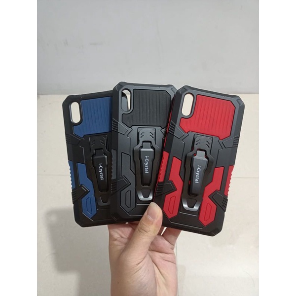 (HM) -VIVO Y91C/Y91S Robot Silikon Ring Standing Cover Casing HP Hardcase