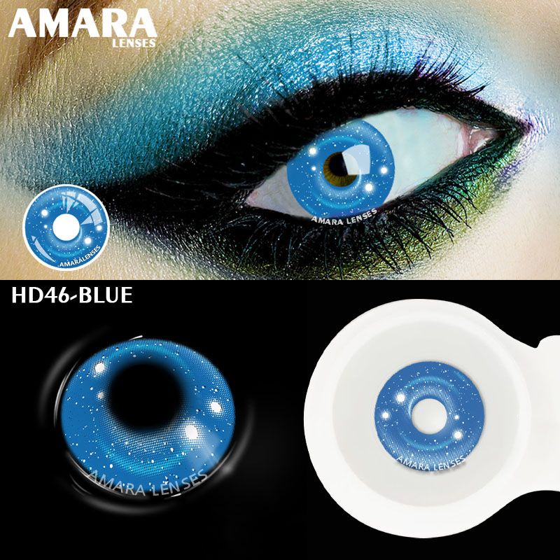 SOFTLENS NEW COSPLAY HALLOWEEN ODELS ANIME BLUE HD-46 BLUE