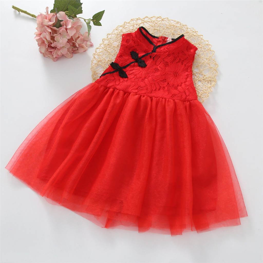 littlekiddoss CH2105 Dress Cheongsam Anak Dress Imlek Qipao Anak Import Baju China