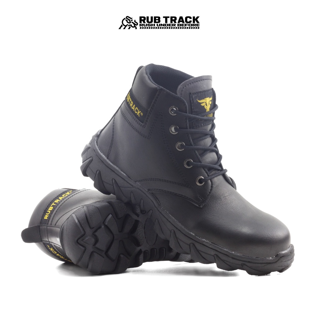 SEPATU SAFETY PRIA UJUNG BESI RUBTRACK RUBICON PERON SAFETY BOOT KERJA LAPANGAN PROYEK TOURING TRACKING NAIK GUNUNG