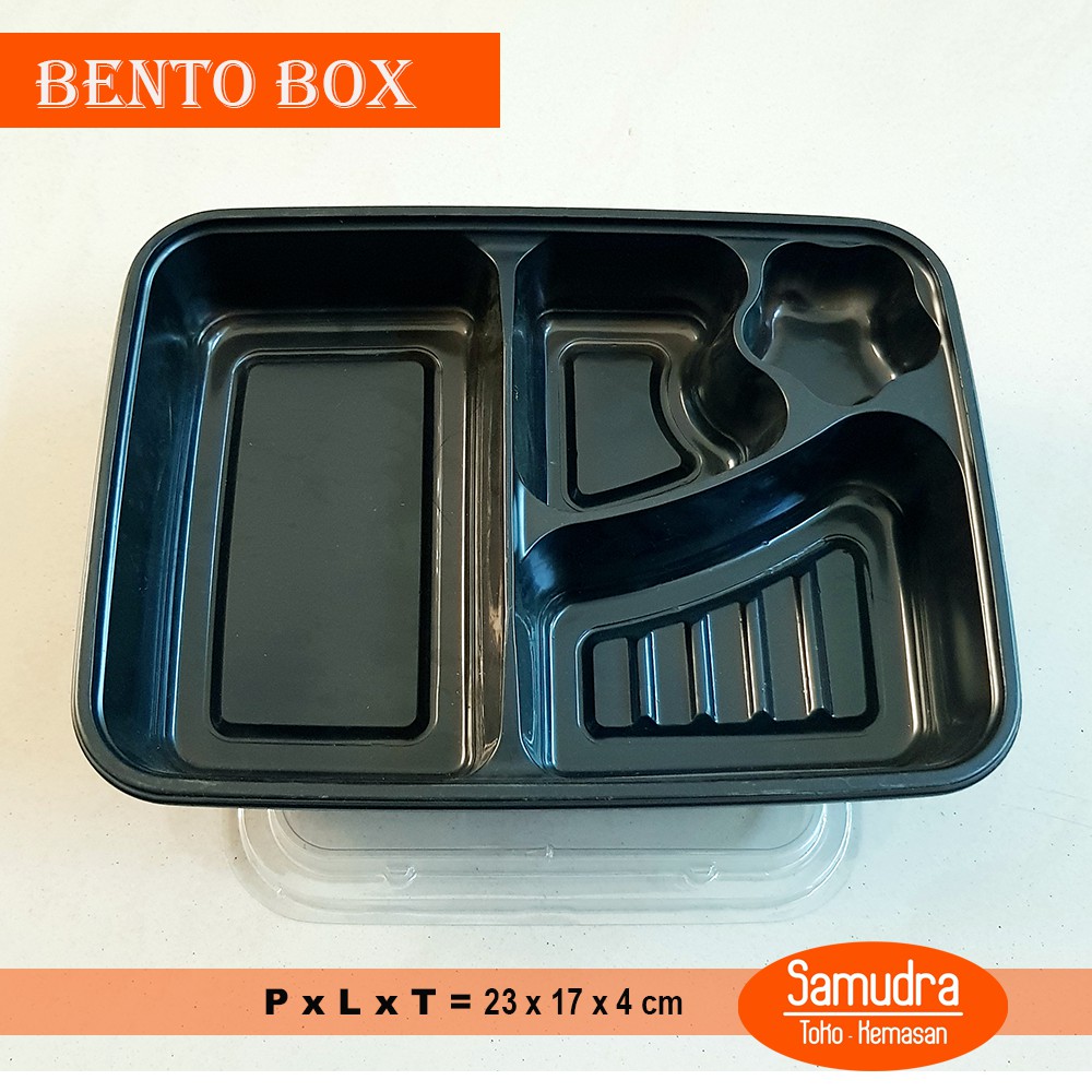 Jual Bento Box Bintang / Tray Bento/ Mika Bento sekat 4 / Lunch Box