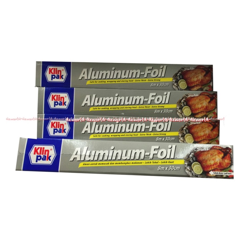 Klin Pack Aluminium foil  8mx30cm Kertas Aluminium Foil Kertas Membungkus Makanan Klinpack Klin Pak Paper Klinpak