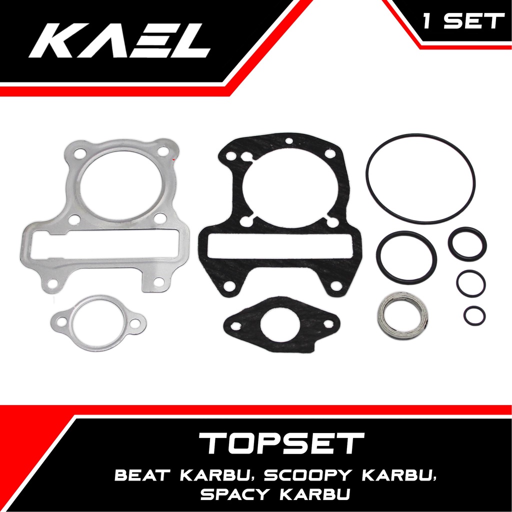 Topset Honda Beat Karbu &amp; Scoopy Lama &amp; Spacy Carbu Awal-Old Top Set Gasket-Paking-Packing Kit