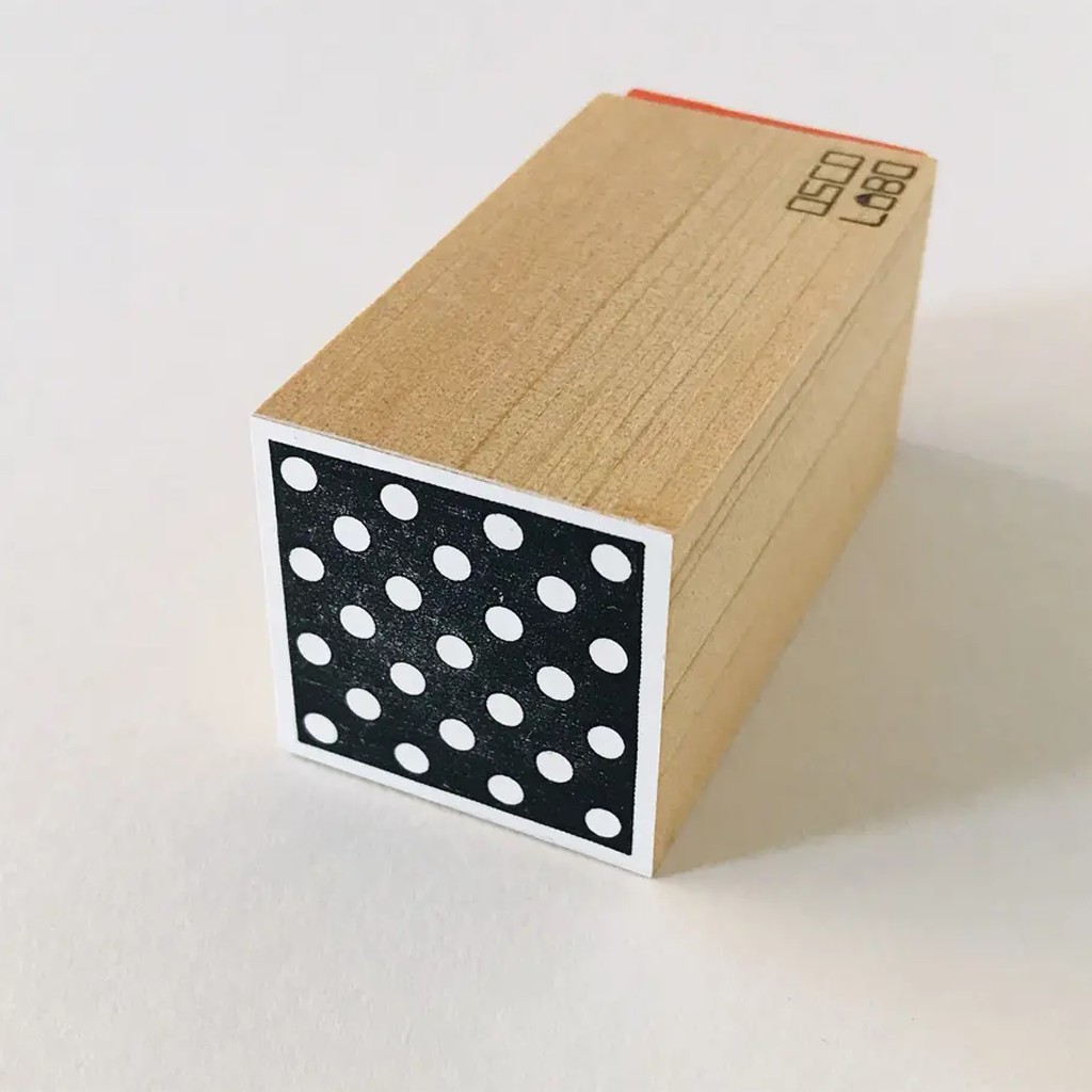 

Oscolabo Rubber Stamp - Square Dot White