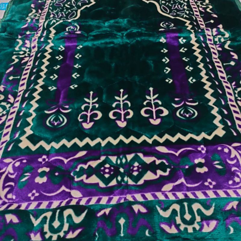 sajadah arya saloka sajadah luxor quilting bahan bludru halus bahan tebal ukuran 80x120