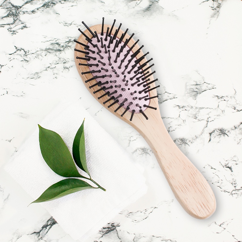 JD Wooden Hair Combs Hair Brush-Small merupakan sikat rambut yang terbuat dari bahan kayu