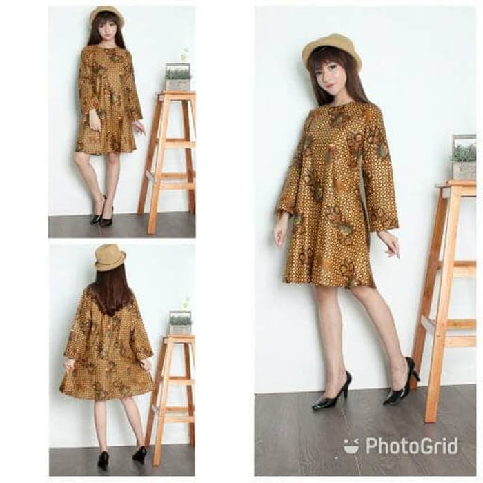 MIDI DRESS dress midi harajuku jumbo tunik batik   IWAZAH OFFICE