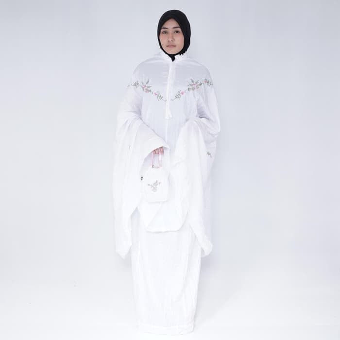 Mukena Remaja Muslimah Grosir Cewek Muslimah Rukuh Wanita Re T  8543XB  Parasut Ponco Bordir Eril