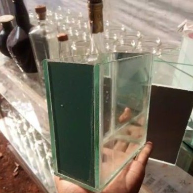 Soliter cupang selfie cermin kirikanan P12xL6xT12 Soliter Ikan Cupang Ikan Hias Gupy Aquarium Mini