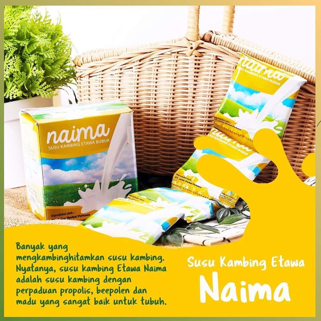 

Susu Kambing Etawa Naima Bubuk Plus Propolis Bee Pollen |untuk penyembuhan Asma, TBC, Bronkitis, Infeksi paru-paru Original BPOM