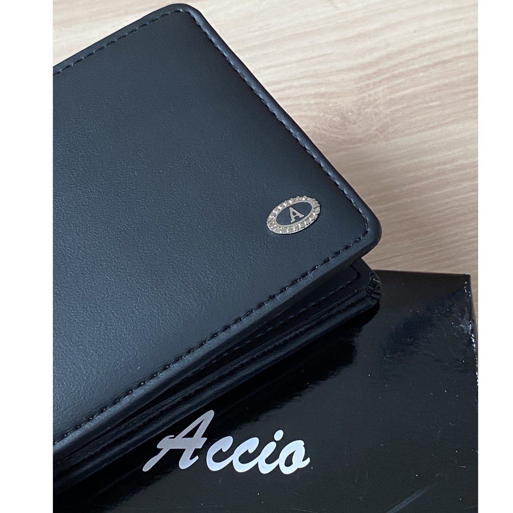 SHOPEE 6.6 SUPER SALE!! Dompet Pria Semi Kulit Ac-201 Dompet Formal Pria Lipat Dua Multifungsi - Black