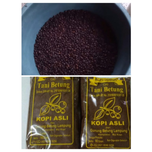 Kopi Robusta Cap Tani Betung (TB) 180 gr Kopi Asli Gunung Betung Lampung