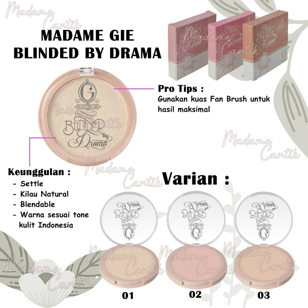 ✿ MADAME ✿ MADAME GIE BLINDED BY DRAMA HIGHLIGHTER MADAMEGIE BROW DRAW CATCH THE GLEAM