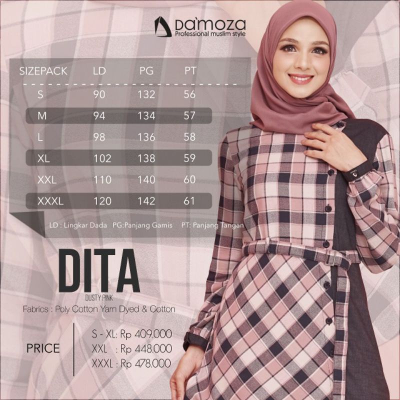 GAMIS DAMOZA DITA DUSTY PINK