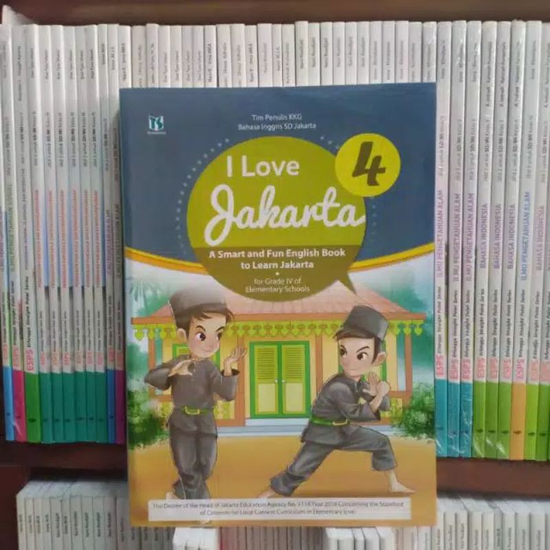 Buku I Love Jakarta Kelas 1,2,3,4,5,6 SD Tiga Serangkai Original - Bahasa Inggris-I Love Kelas 4 SD