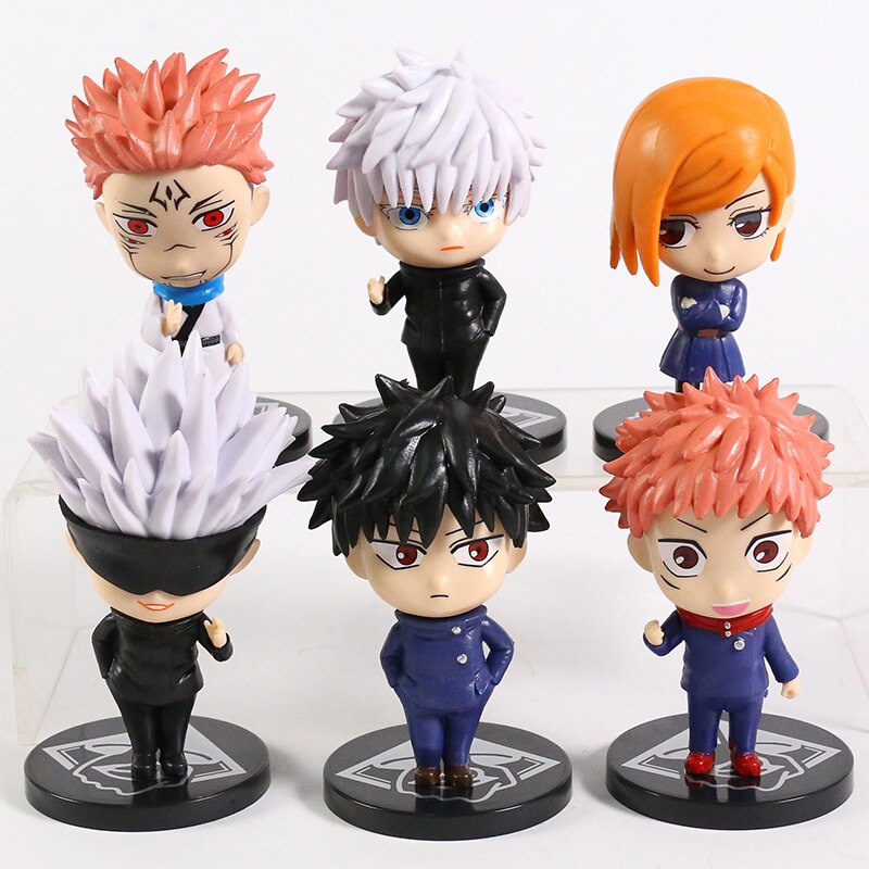 8pcs / Set Mainan Action Figure Jujutsu Kaisen Gojo Satoru Itadori Yuji Bahan Pvc Untuk Koleksi