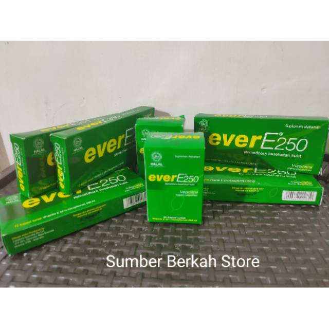 EVER E 250IU ISI 6 12 30 Softgel Vitamin Kecantikan Kulit dan Kesuburan