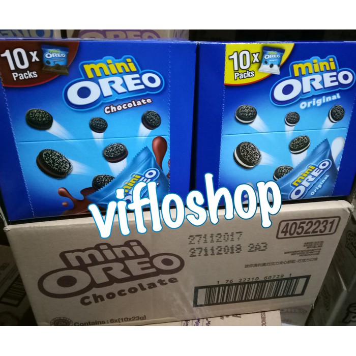 

Grosir & Eceran Biskuit Oreo Mini Original & Chocolate Box (10 x 23 gr