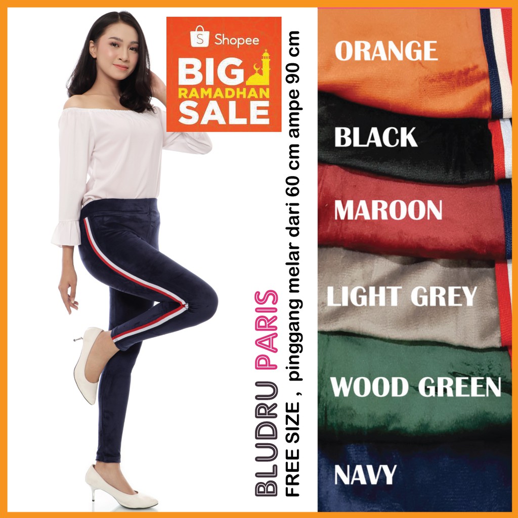 COD Legging  Bludru  Paris Celana  Legging  velvet 