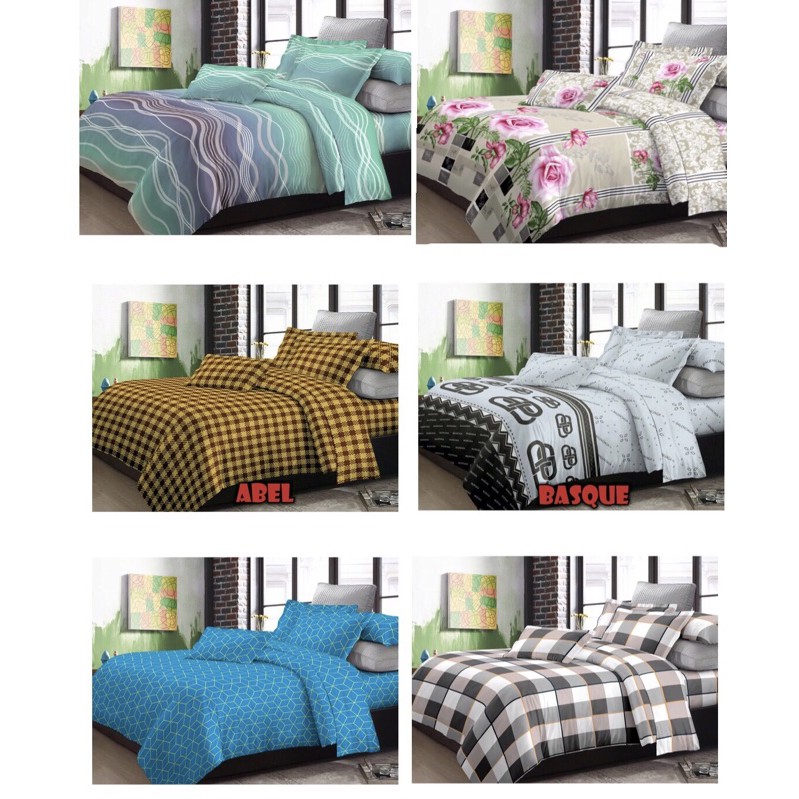 Set Bedcover Sprei Katun Adela Elegant CollectionT30 Size 180x200cm | BED COVER PLUS SPREI SET MURAH