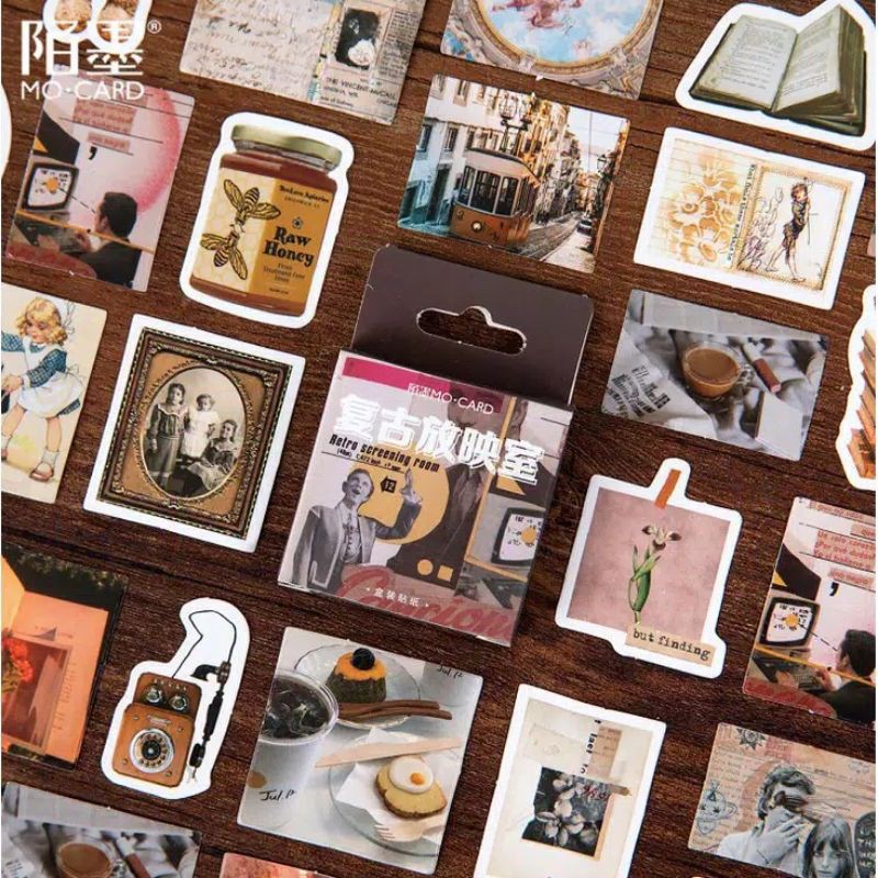 

Sticker Retro screening untuk deco bujo diary scrapbook jurnal diy