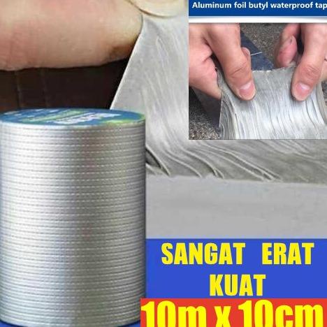 

Lakban Aluminum KUAT Waterproof Adhesive 10m x 10cm TaffPACK KYTO