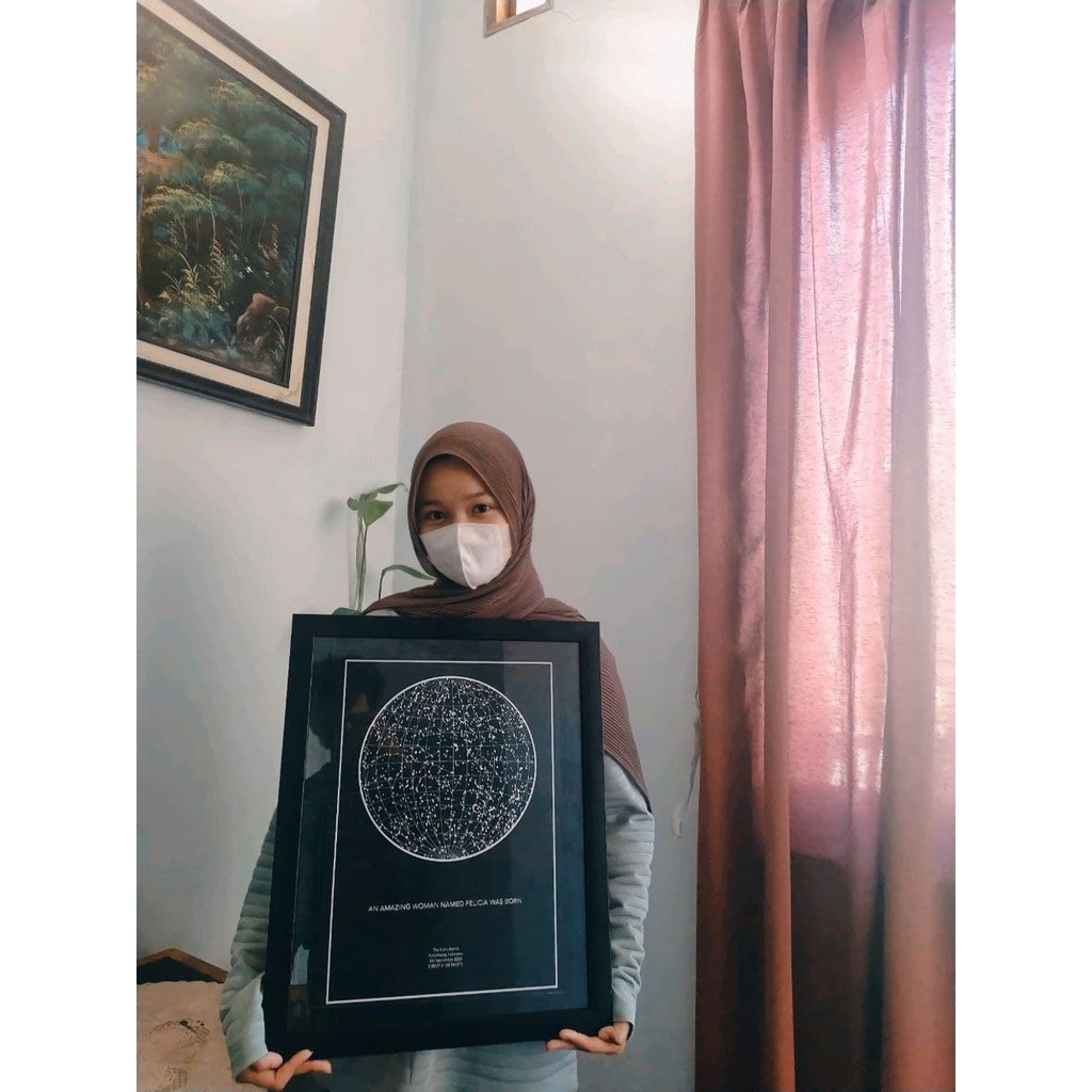 

Custom Star Map, Constellation Chart, Map of the Night Sky, Custom Star Chart, Personalized Star Map