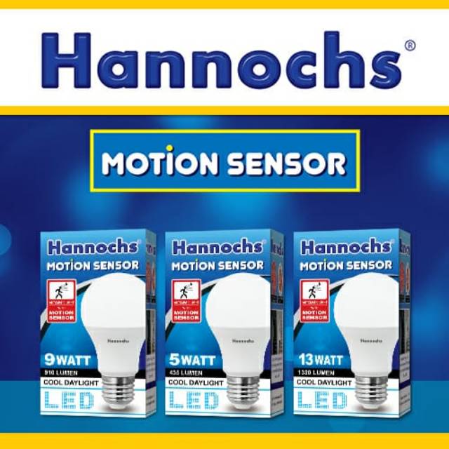 Lampu Sensor Gerak Lampu LED Sensor HANNOCHS motion sensor 5W 9W 13W