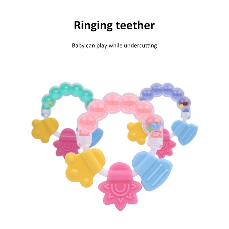 Poleey Mainan Teether Bayi Bahan Silikon