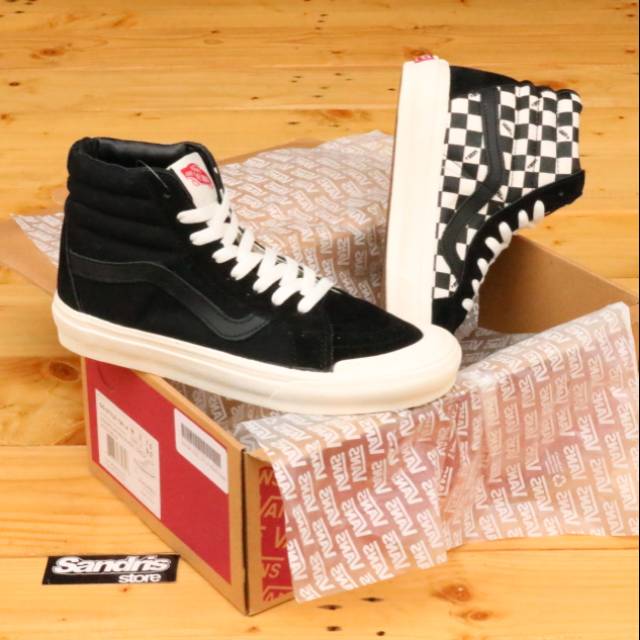 Vans Sk8 Hi OG Style 138 Lx Black Checkerboard ORI