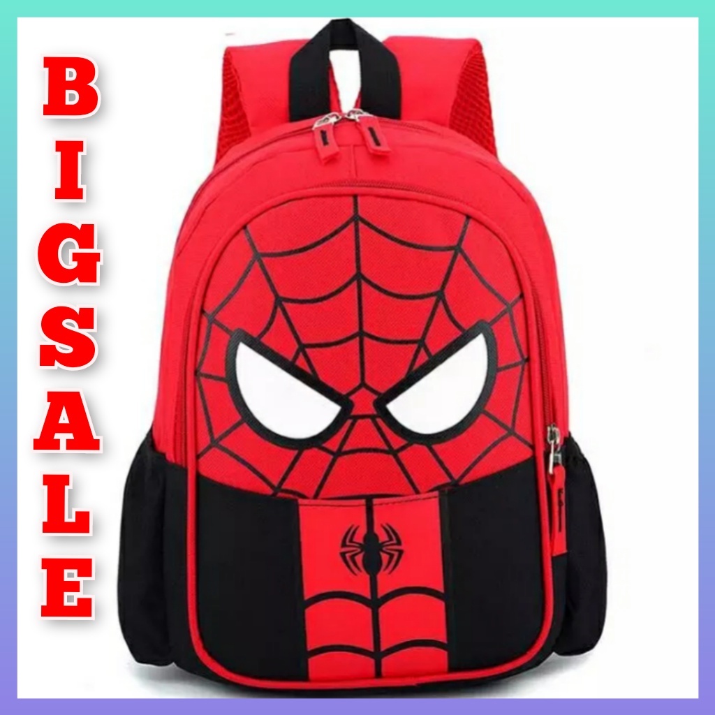 samasuka.shop - Tas Ransel Anak Sekolah SD Laki - laki Motif Spiderman Bagus Keren Lucu Murah COD / Bisa Bayar Di Tempat