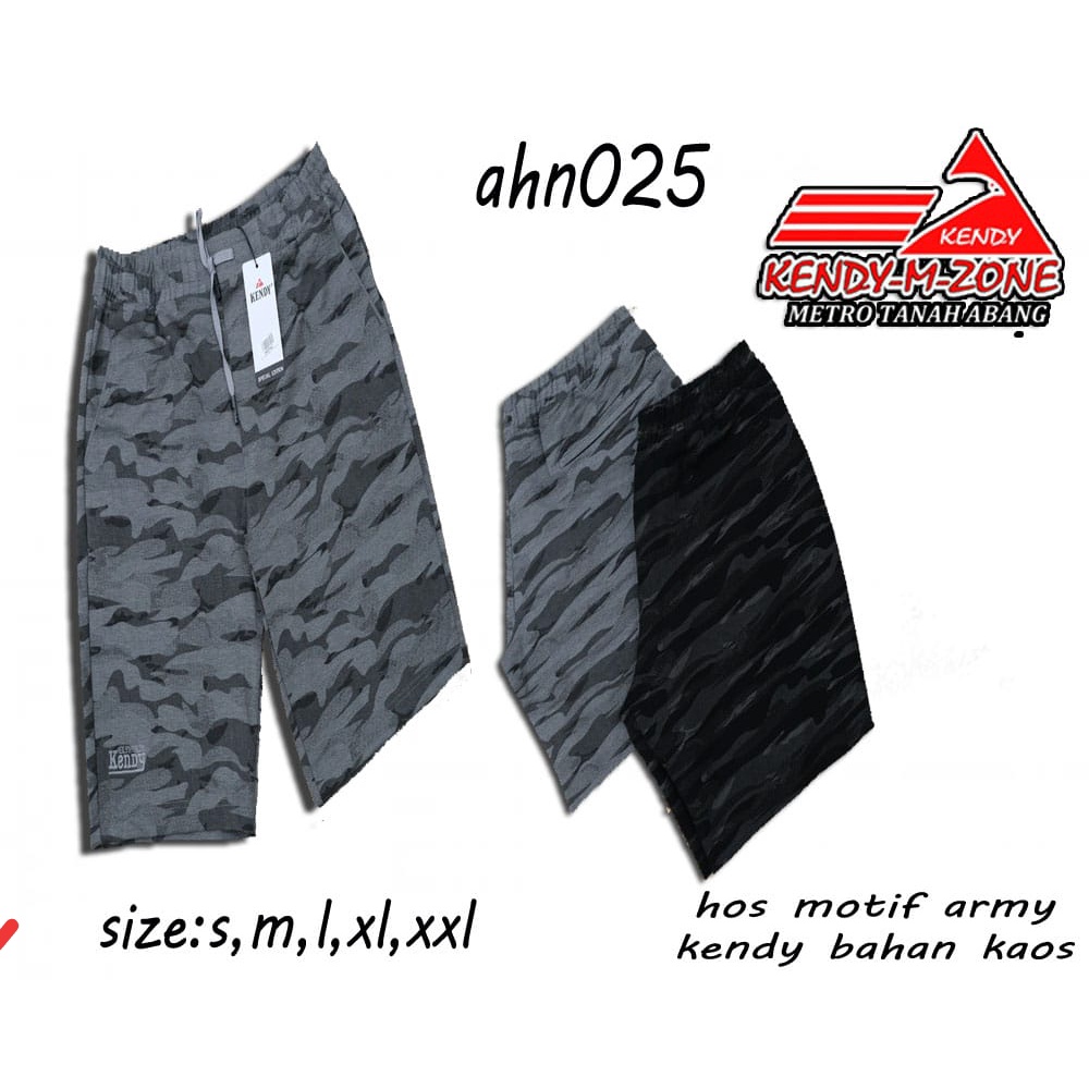 Celana Pendek Hospen Kaos Kendy Original | Celana Pendek Kaos Kendy Motif Army | Celana Pendek Kaos 
