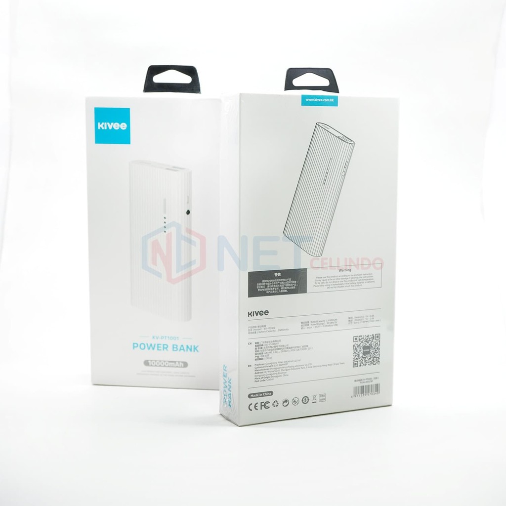 POWER BANK KIVEE ALUMINIUM ALLOY KV-PT1001 10000 MAH