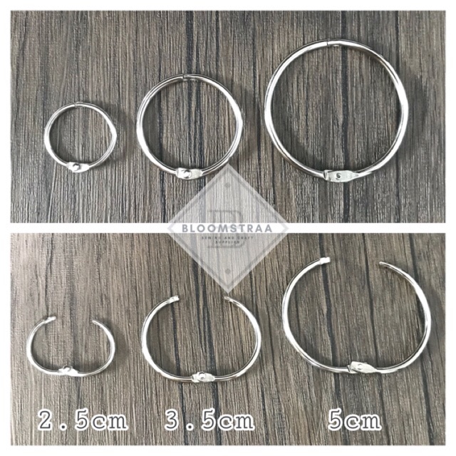 

Ring Buka Tutup 2,5cm 3,5cm 5cm Binder Ring 25mm 35mm 50mm Loose leaf ring bulat kait snap ring