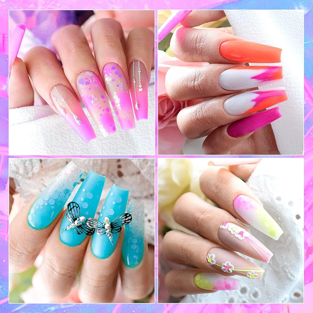 Agustina DIY Nail Art Tips Natural Press on Nails Untuk Paku Ekstensi Peti Mati Akrilik Kuku Palsu