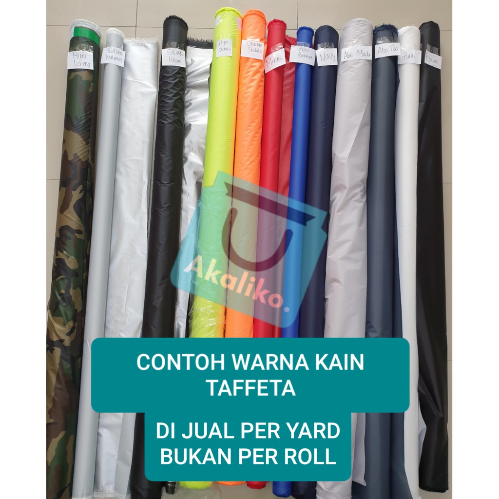 [ECERAN PER YARD] Kain Parasut Taffeta Import Waterproof Rajutan 210T / Kain Parasut Anti Air 210T