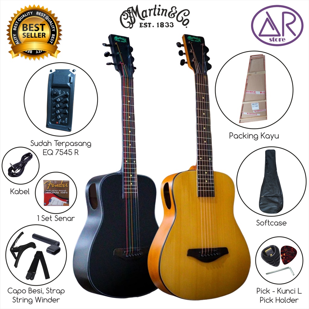 Gitar Martin Ed Sheeran Soundport Custom equalizer 7545R Banyak Bonus