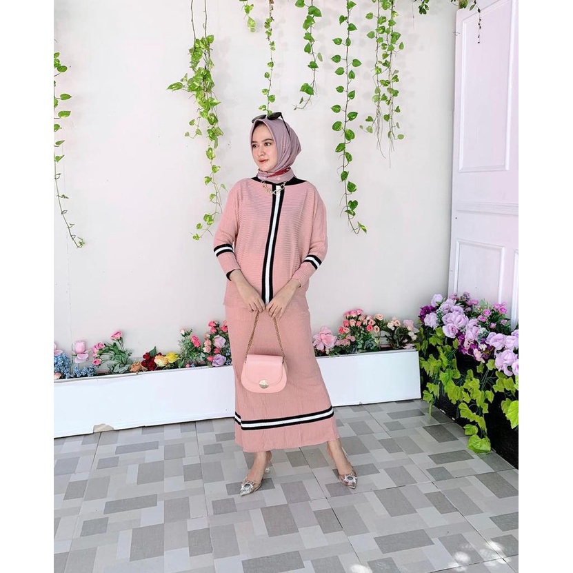 Rok Rajut Set Terbaru Set Rok Rajut Knit Kekinian