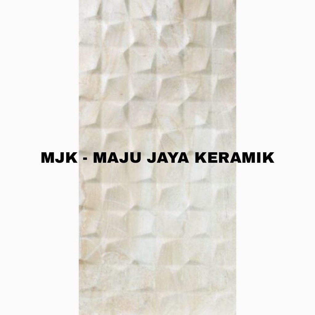 Keramik Dinding Kamar Mandi 30x60 Glossy Cream | Roman